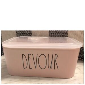 NEW Rae Dunn Pastel Pink Devour Vented Food Storage Container